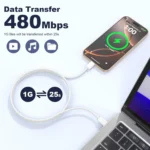 Tonetron MFI Certified Data Cable Custom Length for 15-/ Max Mobile Flash Charger - Image 4