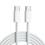 New Nylon Braided PD Fast Charging Cable Type-C to Type-c Cord Data Cable for Smart Phones Pure Copper Shenzhen Manufacturer-1 m / White