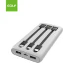 Power Banks 10000mAh Built in Cable Dual USB Portable Wholesale Price Customized Power Bank 10000mAh With Cable - Image 4