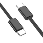 New Nylon Braided PD Fast Charging Cable Type-C to Type-c Cord Data Cable for Smart Phones Pure Copper Shenzhen Manufacturer-1 m / Black