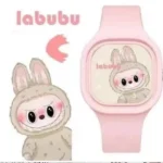 New Labubu Kids Watch Cartoon Dolls Character Round Silicone Strap Analog Digital Watch Boys Girls Children Toys Birthday Gifts-Round dial / Champagne