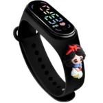 Hot Sell Girls Boy Silicone Watch Kids LED Cartoon Touch Watch Children Silicone Bracelet Waterproof Digital Watch-fashion / Beige