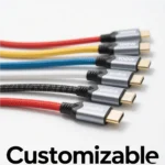 Tonetron MFI Certified Data Cable Custom Length for 15-/ Max Mobile Flash Charger-White / customizable