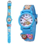 Sports Analog Quartz Watch for Kids & Pupils 3D Bear Pattern Waterproof Glass Dial Fashionable & Stylish 5mm PC Case for Girls - Image 3